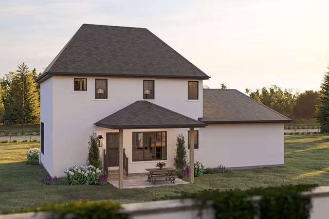 The Hawthorne tudor revival custom home exterior view 5