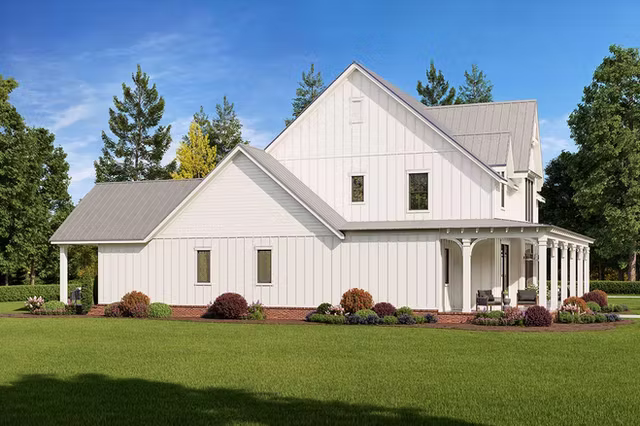 The Magnolia southern classic custom home exterior view 4