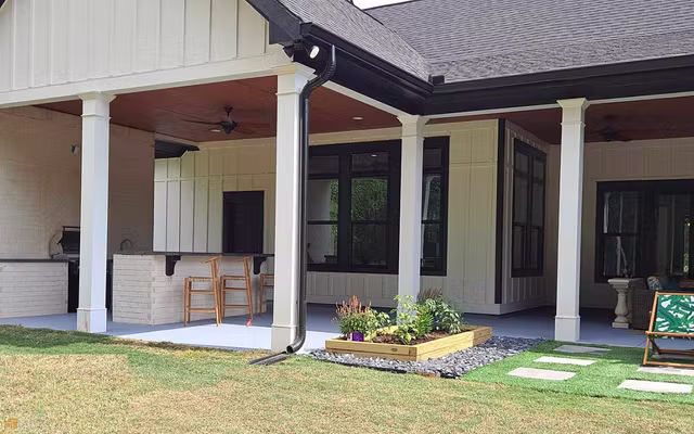 The Magnolia southern classic custom home exterior view 9