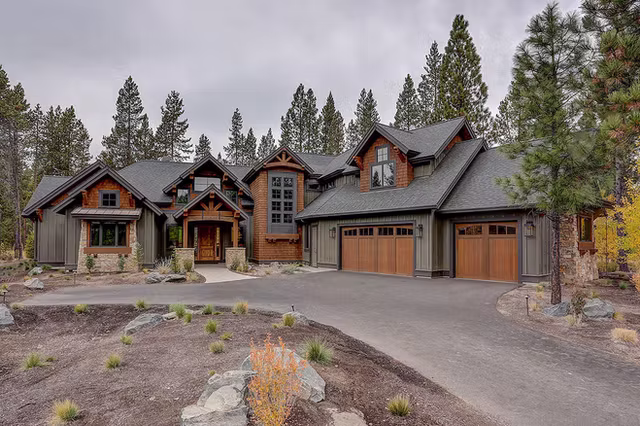 The Sierra mountain modern custom home exterior view 2