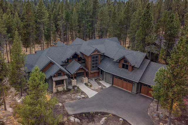 The Sierra mountain modern custom home exterior view 6