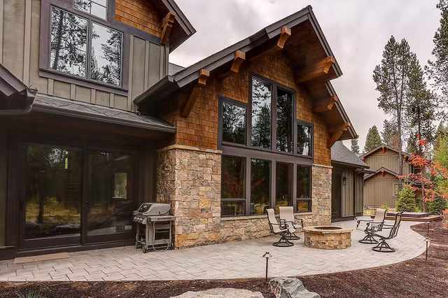 The Sierra mountain modern custom home exterior view 7