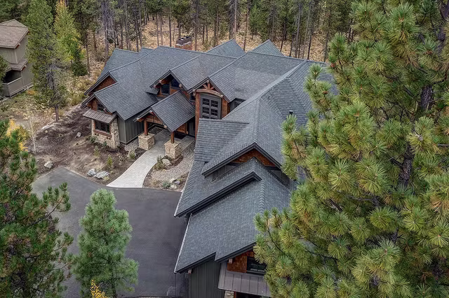 The Sierra mountain modern custom home exterior view 8